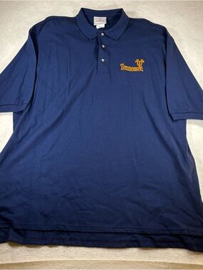 J. Wesley Hanes University Of Tennessee Volunteers Vintage Polo Shirt Navy XXL